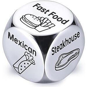 [AC] $3.49* | 2 × Stainless Steel Food Decision Dice ($1.75 each) at Amazon