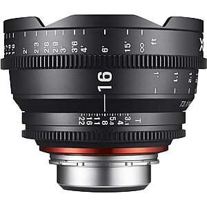 ROKINON XEEN 16mm T2.6 Professional Cine Lens for Canon EF or Sony FE $899.95