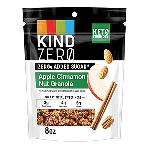 8-Ounce KIND Zero Added Sugar Apple Cinnamon Nut Granola $3.50 w/ S&S + Free Shipping w/ Prime or on $35+
