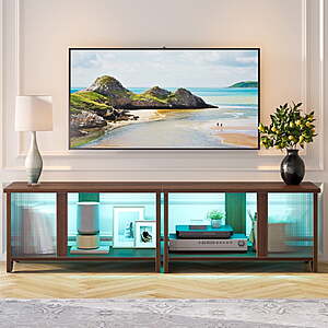 Pinmoco LED TV Stand for TVs up to 65'', Expandable Side by Side or Stacking TV Stand with Storage, $59.99, FS, Walmart