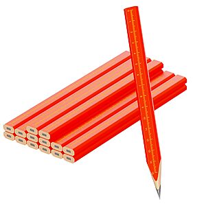 KR. LIF Carpenter Pencils with CM Scale Framing Construction Pencil  14-Pack (Red) $3.74
