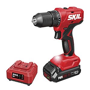 SKIL PWR CORE 20 Brushless 20V 1/2-Inch Drill Driver Kit, Includes 2.0 Ah Battery and Charger - DL6280B-10 $49.99