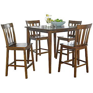 Mainstays 5-Piece Mission Counter Height Dining Set (Cherry) $167 + Free Shipping