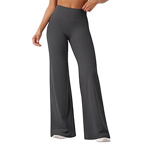 YEOREO Workout Leggings Womens No Front Seam Straight Leggings 33" High Waist Buttery Eddiy Gym Yoga Pants $23.07