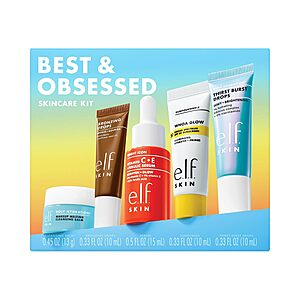 e.l.f. SKIN Best & Obsessed Travel-Size Skincare Kit w/ Makeup Remover, SPF 30 Sunscreen & Brightening Serums $15.64 + Free Shipping w/ Prime or on $35+