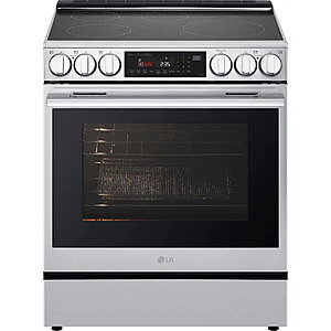 LG - 30-in Wide 6.3 Cu. Ft. Slide-In Electric Induction True Convect Range with 5 Elements, InstaView and Flex Control Knobs - Stainless Steel $1749.99 Bestbuy.com