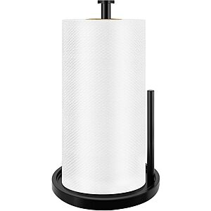 STWWO Stainless Steel Countertop Paper Towel Holder w/ Weighted Base (Black) $5.99 + Free Shipping w/ Prime or on $35+