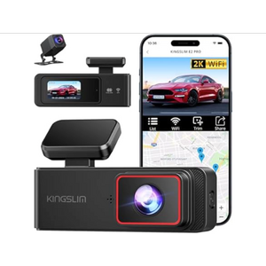 Kingslim Front & Rear Wifi Dashcam 2K+1080P $15.99 + Free S&H w/ Prime at Woot!