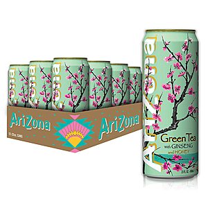 12-Pack 22-Oz AriZona Green Tea Big Can $7.92 + Free Shipping w/ Prime or on $35+