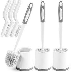 $11.69* | 3-Pack Holaloha Toilet Brush Set (Toilet Brush, Small Cleaning Brush, Holder) at Amazon