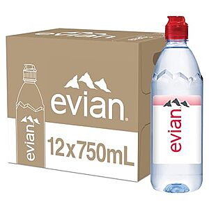 [SnS] $12.34 | 12-Pack 25.36-Oz evian Natural Spring Water at Amazon