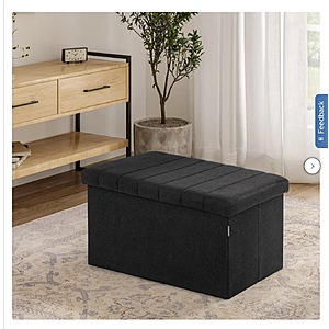 Seville Classics Boucle Foldable Storage Trunk $31.99 Black or White free shipping Costco.com