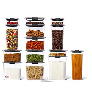 Rubbermaid Brilliance 14-Piece Food Storage Container Set with Scoops Airtight $69.99 + Free S&H at Amazon