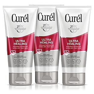 Select Accts[S&S,AC] 3 Pack 6 Oz Curel Ultra Healing Intensive Fragrance-Free Lotion $6.77 + Free S&H w/ Prime or $35+