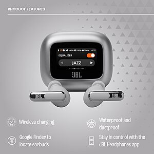 JBL Live Beam 3 True Wireless Noise-Cancelling Earbuds (Silver) $99.95 + Free Shipping