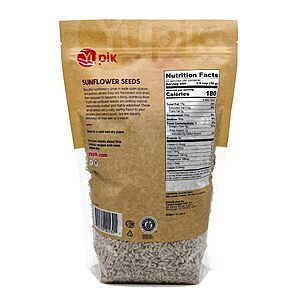 $6.85 S&S Clip Q (YMMV) Yupik Raw Sunflower Seeds, Shelled, 2.2 lb (35.3oz), Unsalted Sunflower Kernels, (Roasted & salted 97c extra)