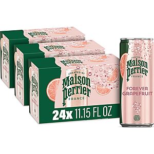 24-Pack 11.15 oz Maison Perrier Flavored Sparkling Water (Forever Grapefruit or Peach) $9.33 w/ S&S + Free Shipping w/ Prime or on $35+