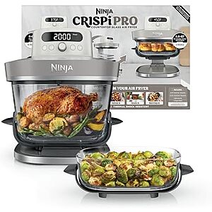 $249.95* | Ninja Crispi Pro 6-in-1 Glass Air Fryer w/ 6-qt & 2.5-qt Containers (Various) at Amazon