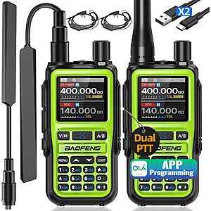 2-Pack Baofeng UV-5R Mini 5W Dual Band Handheld Ham Radio w/ USB-C Charging $18.93 + Free Shipping w/ Prime or on $35+