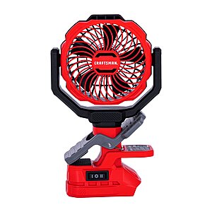 CRAFTSMAN v20 4-in Indoor Desk Fan, Battery Powered, in Red and black one_size | CMXEFXA520402 $19.98
