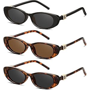 3-Pack YMRFW Women's Retro Oval Cat Eye Sunglasses $4.96 ($1.65 each) + Free Shipping w/ Prime or on $35+