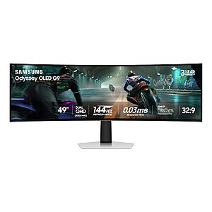 49" Samsung Odyssey QD-OLED G91SD Dual QHD OLED 144Hz Curved Gaming Monitor $780.23 + Free Shipping