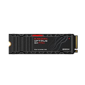 SANDISK Optimus GX PRO 8TB 850X NVMe Internal Gaming SSD w/Heatsink - Works with PlayStation 5, Gen4 PCIe, M.2 2280, Up to 7,200 MB/s Read Speed - SDSP81800TAH $2049.99