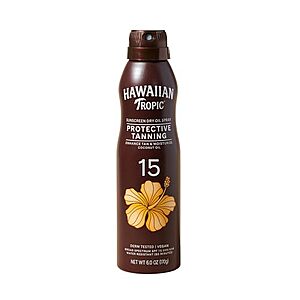 [SnS, AC] $11.96 | 2 × 6-Oz Hawaiian Tropic Dry Oil Tanning Spray Sunscreen SPF 15 ($5.98 each) at Amazon