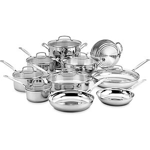 17-Pc Cuisinart Chef's Classic Stainless Steel Cookware Set $129.95 + Free S&H