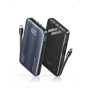 INIU 10,000mAh 3-in-1 Portable Wall Charger / Power Bank w/ 45W USB C $17.32 & More + Free S&H w/ Prime or orders $35+