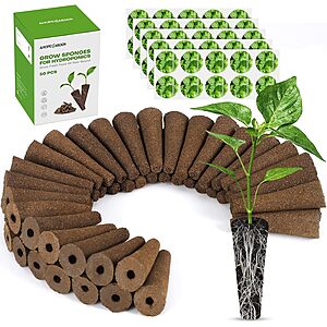 50-Pack Hydroponic Pods Kit w/ Grow Sponges & Labels (Compatible w/ AeroGarden) $9.99 + Free Shipping w/ Prime or on $35+