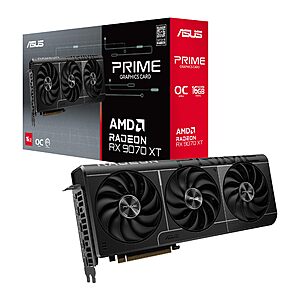 ASUS Prime AMD Radeon RX 9070 XT 16GB GDDR6 OC Edition Graphics Card, AMD , 3 Year Warranty $714.99