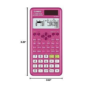 Casio fx-300ES Plus 2nd Edition Scientific Calculator (Pink) $9.79 + Free Shipping w/ Prime or on $35+
