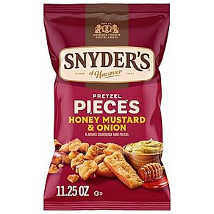 [AC] $2.53* | 11.25oz Snyder's of Hanover Honey Mustard & Onion Pretzel Pieces at Amazon