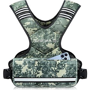 [Prime] 4-10lb BAGAIL Men's or Women's Adjustable Weighted Vest w/ 6 Removable Weights & Pocket $6.49 + Free Shipping