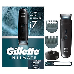 Gillette i7 Intimate Men’s Premium Pubic Hair Trimmer $50 + Free Shipping