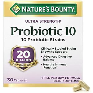 [SnS, AC] $7.79* | 30-ct Nature's Bounty Probiotic 10 Daily Supplement at Amazon