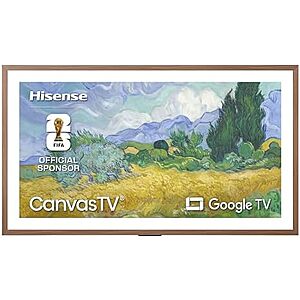 $647.99* | Hisense 50" Hi-QLED S7 CanvasTV Series 4K UHD Google Smart Art TV at Amazon