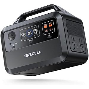 $229.93* | GRECELL Portable Power Station 600W/1200W – 460Wh LiFePO4 Solar Generator for Outdoor & Emergency Backup at Amazon