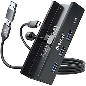 [AC] $14.29* | ORICO 4-Port USB Desk Clamp Hub (1x USB-C, 3x USB-A) at Amazon