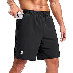 $14.99* | G Gradual Men's Athletic Shorts w/ 2-Pockets & 2-Zipper Pockets (5"/7"/9" Inseam) at Amazon