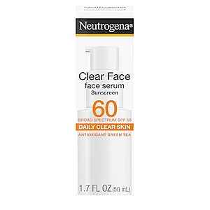 [SnS, AC] $9.71* | 1.7oz Neutrogena Clear Face Serum SPF 60 Sunscreen w/ Green Tea at Amazon