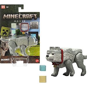 3.25" Minecraft Movie Dennis The Wolf Action Figure $6 + Free Shipping w/ Prime or on $35+