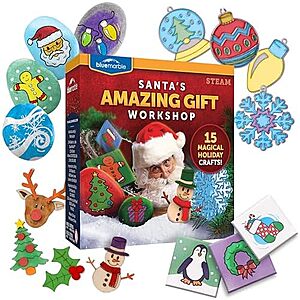 $5.70* | Blue Marble Santa's Kids' Christmas Craft Kit w/ 15 Christmas Crafts at Amazon