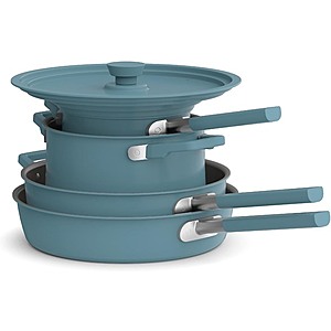 BELLA 9-Piece StoreMore Cookware Set Plum $29.99 + Free S&H w/ Prime at Woot!