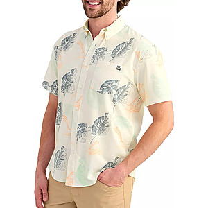 HUK Men's Kona KC Printed Shirt (Egret) $21.22 + Free Shipping on $49