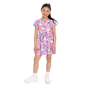 Character Allover Print Dress with Short Sleeves: Stitch,Moana, Strawberry Shortcake + more $3.89+