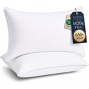 Beckham Hotel Collection Standard/Queen Bed Pillows, Set of 2, Soft Down Alternative Pillows for Back, Side & Stomach Sleepers $59.99