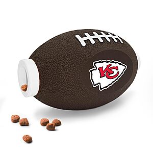 Pets First NFL Kansas City Chiefs Football Treat Dispensing Toy(4.75"x3") $5.70 + Free S&H w/ Prime or $35+