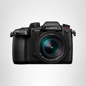 Panasonic LUMIX GH5M2, 20.3MP Mirrorless Micro Four Thirds Camera, 12-60mm F2.8-4.0 Leica Lens DC-GH5M2LK Black $1597.99